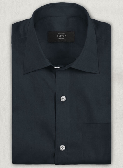 Dark Navy Stretch Twill Shirt
