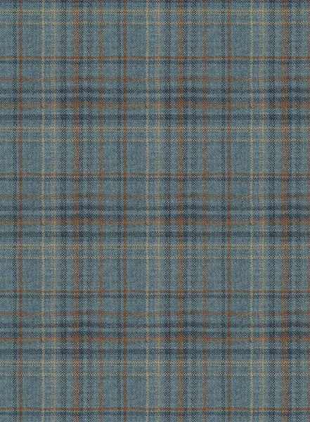 Reda Cay Blue Checks Wool Jacket