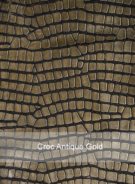 Croc Antique Gold Western Leather Blazer