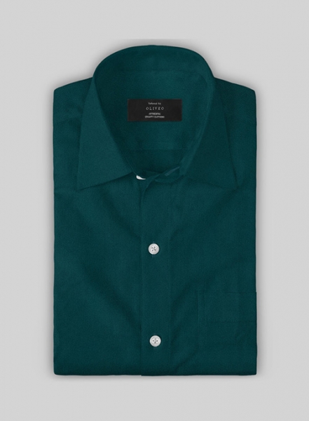 Giza Teal Cotton Shirt- Full Sleeves