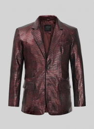 Croc Antique Rose Leather Blazer Croc Antique Rose Leather Blazer