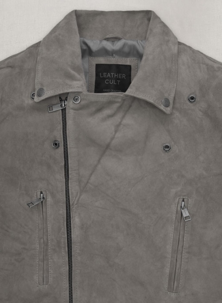 Gray Suede Leather Jacket # 903