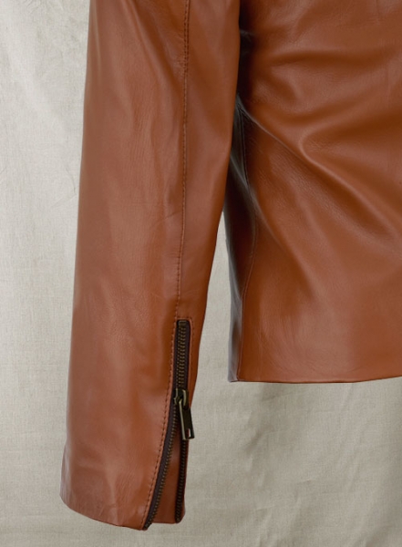 Terrain Brown Ellen Pompeo Leather Jacket #1