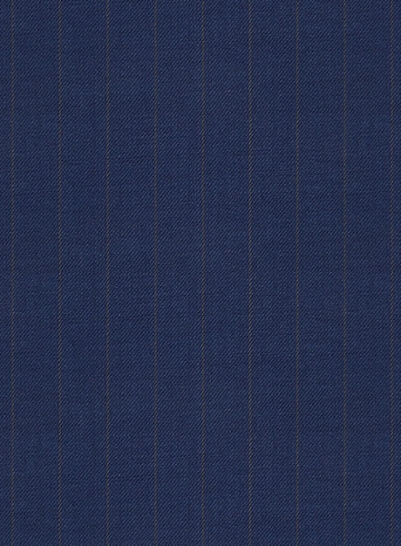 Chalkstripe Wool Royal Blue Pants