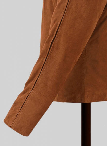 Soft Tan Brown Suede Daniel Craig Spectre Leather Jacket