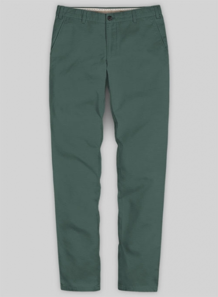 Gallo Green Cotton Stretch Chino Pants