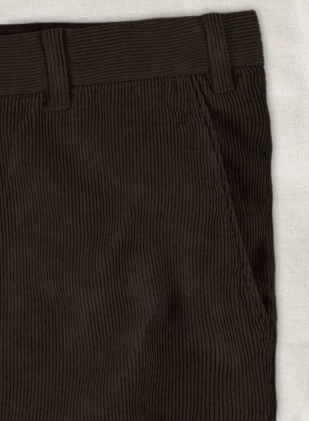 Coffee Brown Stretch Corduroy Trousers