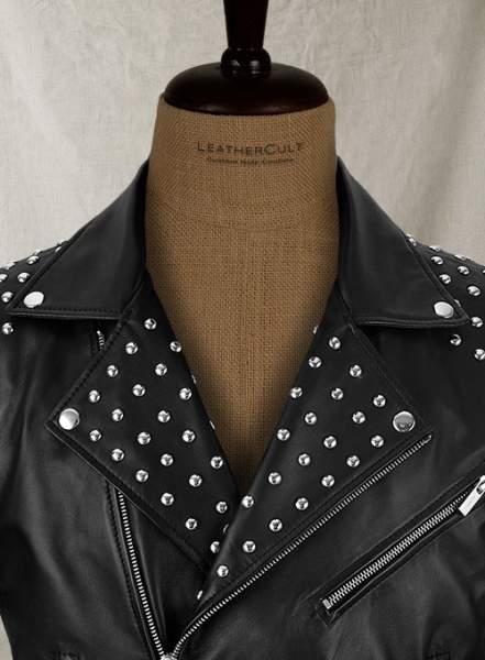 Studded Biker Leather Jacket