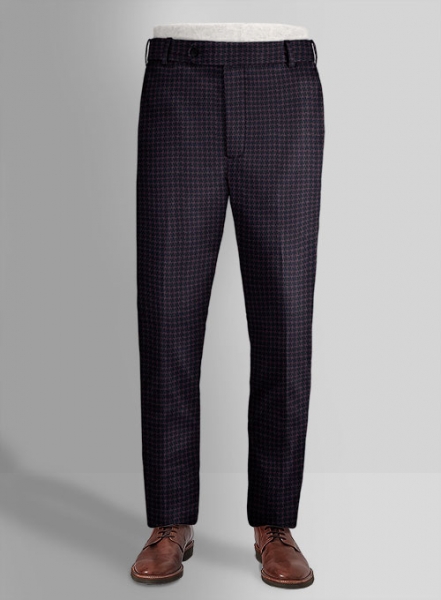 Reda Wine Cerez Tweed Pants