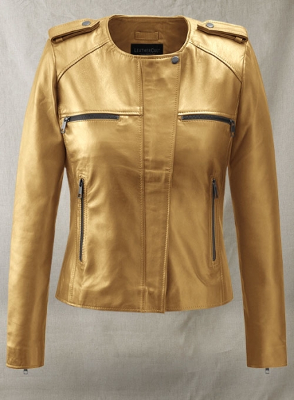 Golden Lizzy Caplan Now You See Me 2 Leather Jacket