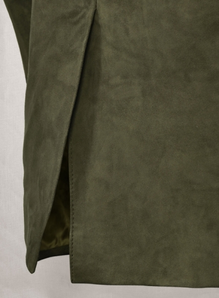 Woodland Green Suede Western Leather Blazer