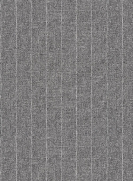 Gray Stripe Flannel Wool Jacket