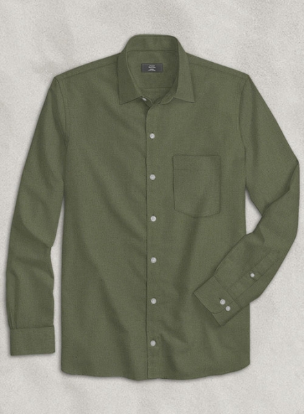 Olive Stretch Poplene Shirt