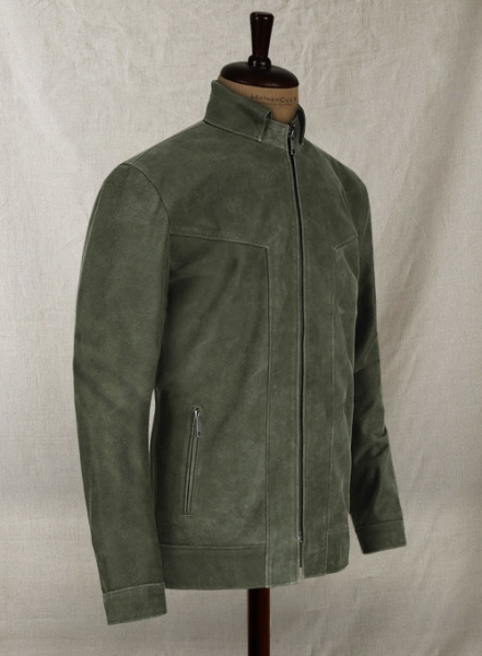 Vintage Italian Olive Taylor Lautner Leather Jacket