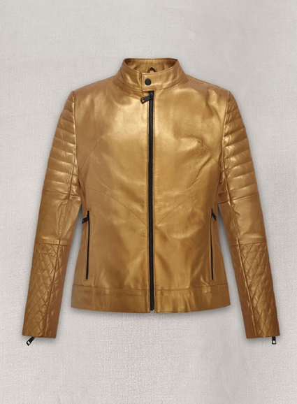 Golden Gwen Stefani Leather Jacket #1