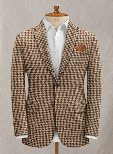 Harris Tweed Brown Houndstooth Suit