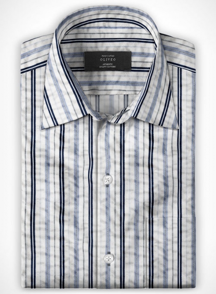 Seersucker Safarza Shirt - Full Sleeves