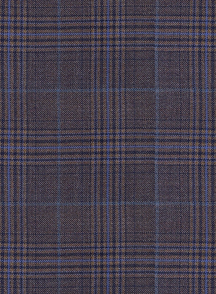 Reda Purple Checks Wool Pants