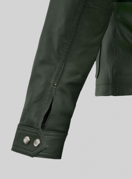 Soft Deep Olive Wax Rachel Weisz Whistleblower Leather Jacket