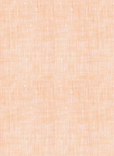 European Pale Orange Linen Shirt - Full Sleeves