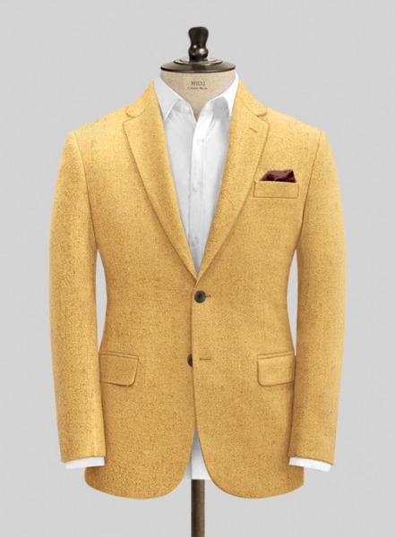 Italian Amber Yellow Tweed Suit