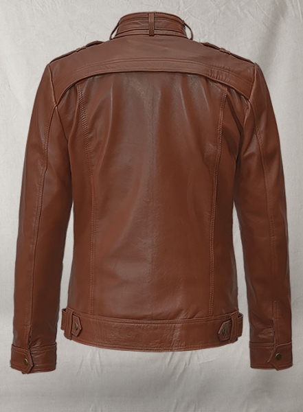 Tan Brown Leather Jacket # 602