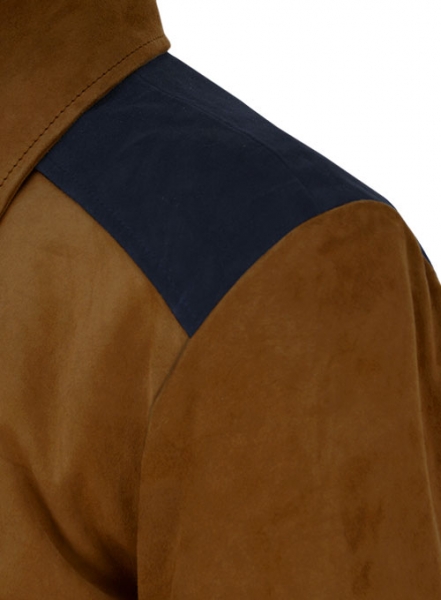 Soft Caramel Brown Suede Cristiano Ronaldo Leather Jacket #1