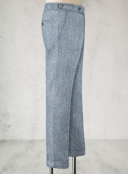 Light Blue Denim Highland Tweed Trousers