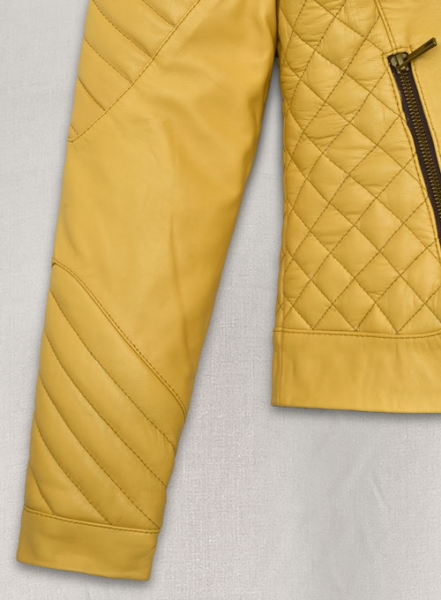 Yellow Leather Jacket # 242