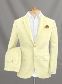Italian Linen Melon Yellow Suit
