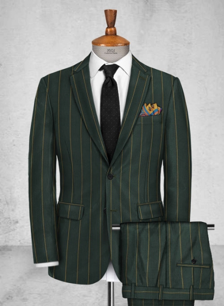 Thomson Green Stripe Wool Suit