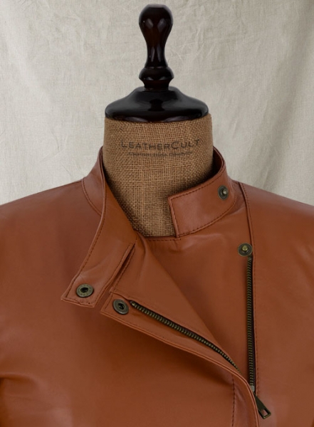 Terrain Brown Ellen Pompeo Leather Jacket #1