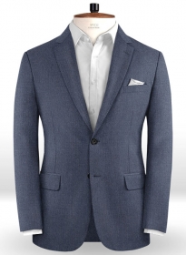 Reda Steel Blue Pure Wool Jacket