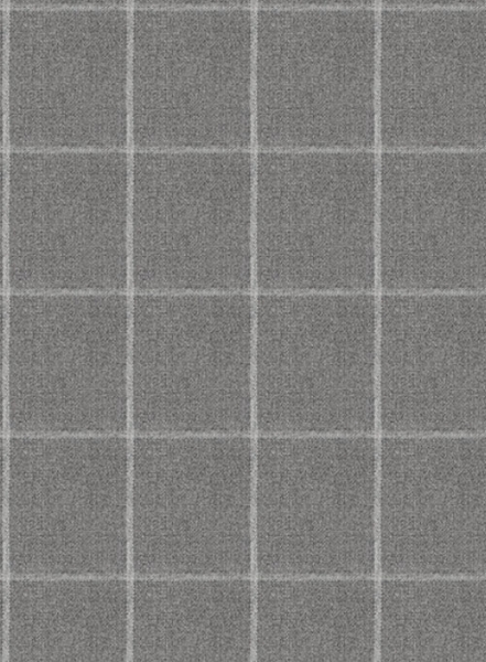Gray Windowpane Flannel Wool Pants