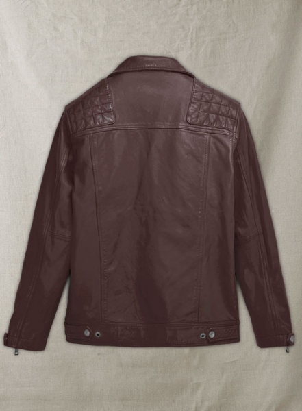 Ironwood Burgundy Biker Leather Jacket
