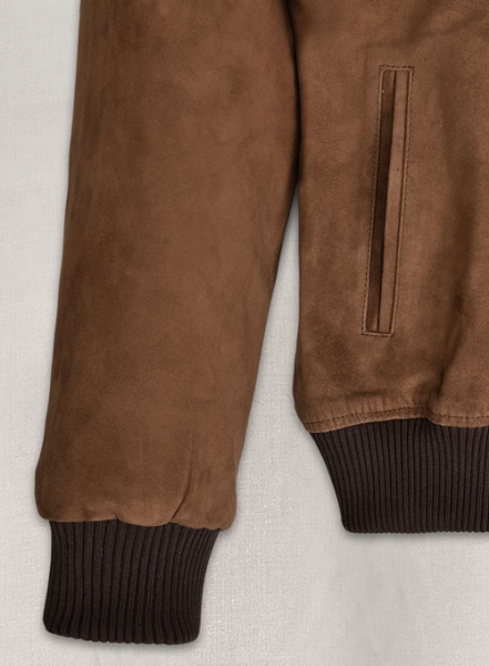 Oak Brown Suede Richard Madden Leather Jacket #1