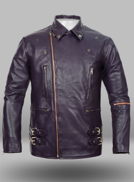Purple Leather Jacket # 903