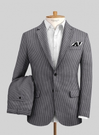 Solbiati Gray Blue Seersucker Suit