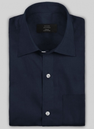 Navy Stretch Twill Shirt
