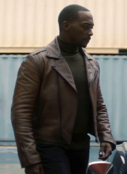 Anthony Mackie Falcon and The Winter Solider Leather Jacket