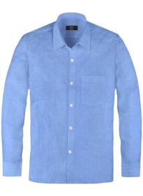Italian Mid Blue Chambray Shirt