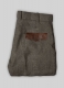 Vintage Dark Brown Herringbone Tweed Pants - Leather Trims
