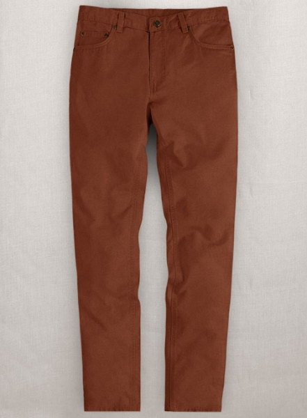 Stretch Summer Weight Rust Chino Jeans