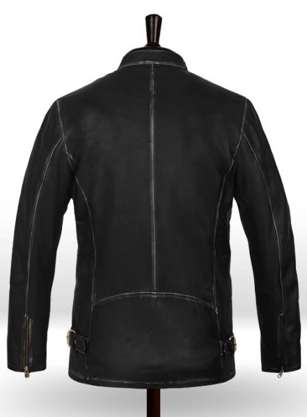 Rubbed Black Aaron Taylor Johnson Godzilla 2014 Leather Jacket