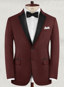 Napolean Melange Wine Wool Tuxedo Jacket