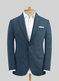 Indigo Blue Pure Linen Jacket Indigo Blue Pure Linen Jacket