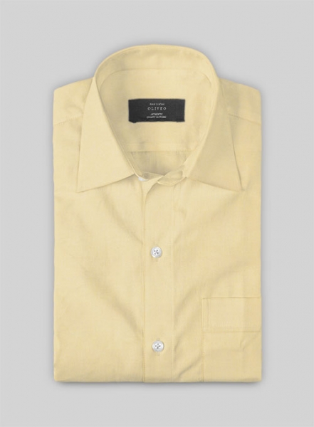 Beige Luxury Twill Shirt - Half Sleeves