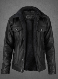 Black Sherpa Leather Jacket  Black Sherpa Leather Jacket