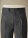 Napolean Stretch Dark Gray Highland Wool Trousers