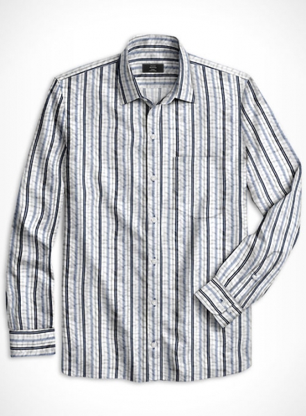 Seersucker Safarza Shirt - Full Sleeves